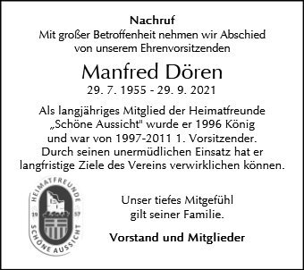 Erinnerungsbild für Manfred Dören