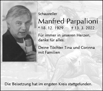 Erinnerungsbild für Manfred Parpalioni