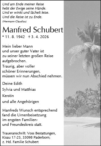 Profilbild von Manfred Schubert