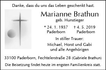 Erinnerungsbild für Marianne Brathun