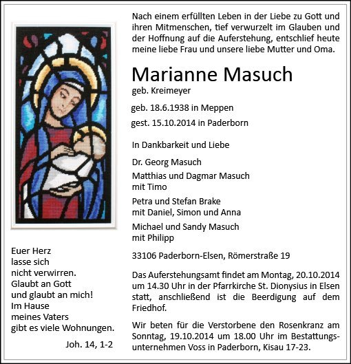 Erinnerungsbild für Marianne Masuch