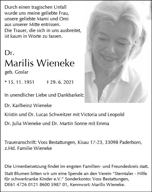 Erinnerungsbild für Dr. med. Marilis Wieneke