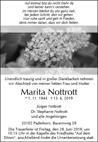 Erinnerungsbild für Marita Nottrott