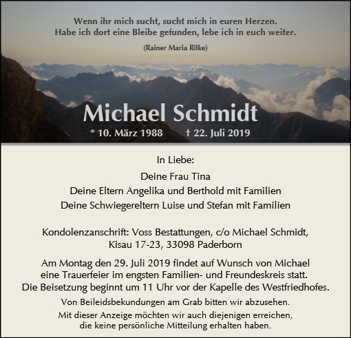 Erinnerungsbild für Michael Schmidt