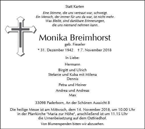 Erinnerungsbild für Monika Breimhorst