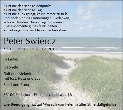 Erinnerungsbild für Peter Swiercz
