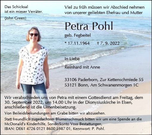 Erinnerungsbild für Petra Pohl