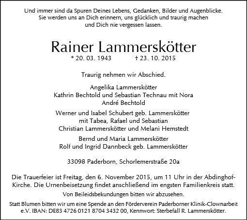 Erinnerungsbild für Dr. med. Rainer Lammerskötter