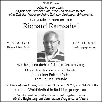 Erinnerungsbild für Richard Ramsahai