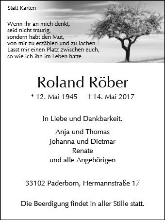 Erinnerungsbild für Roland Röber