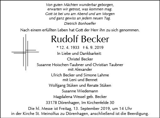 Erinnerungsbild für Rudolf Becker