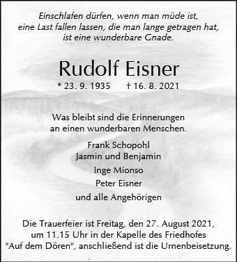 Erinnerungsbild für Rudolf Eisner
