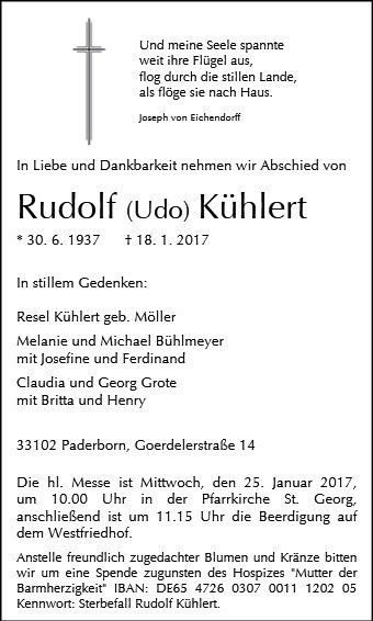 Erinnerungsbild für Rudolf Kühlert