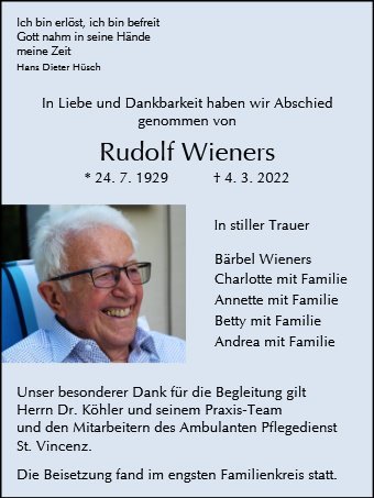 Erinnerungsbild für Rudolf Wieners