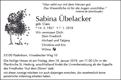 Erinnerungsbild für Sabina Übelacker
