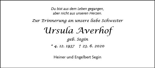 Erinnerungsbild für Ursula Averhof