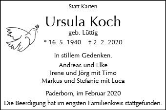 Erinnerungsbild für Ursula Koch