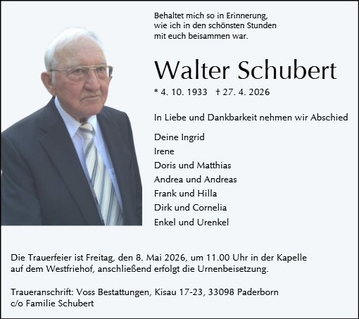 Profilbild von Walter Schubert