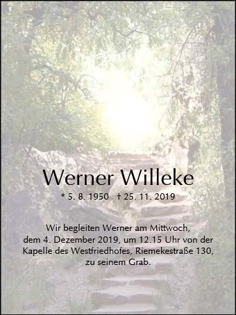 Erinnerungsbild für Werner Willeke