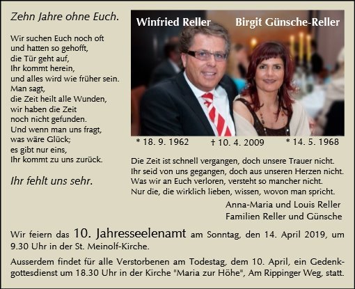Erinnerungsbild für Winfried Reller + Birgit Günsche-Reller