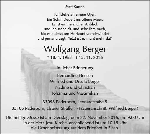 Erinnerungsbild für Wolfgang Berger