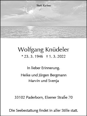 Erinnerungsbild für Wolfgang Knüdeler